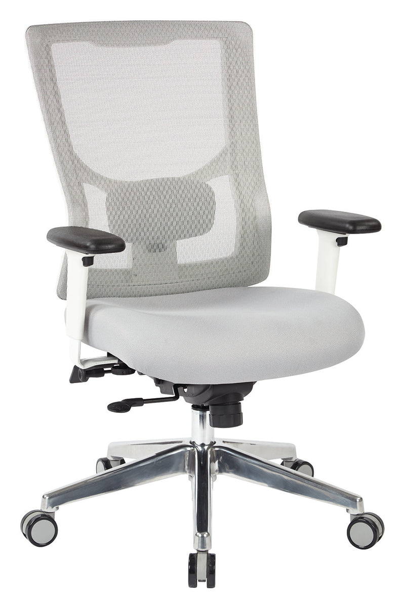 Pro Line II by Office Star Products PROGRID® WHITE MESH MID BACK CHAIR - 95672