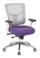 Pro Line II de Office Star Products Silla de oficina con respaldo medio de malla blanca PROGRID® - 95673