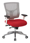 Pro Line II by Office Star Products PROGRID® WHITE MESH MID BACK CHAIR - 95673