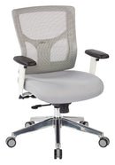 Pro Line II de Office Star Products Silla de oficina con respaldo medio de malla blanca PROGRID® - 95673
