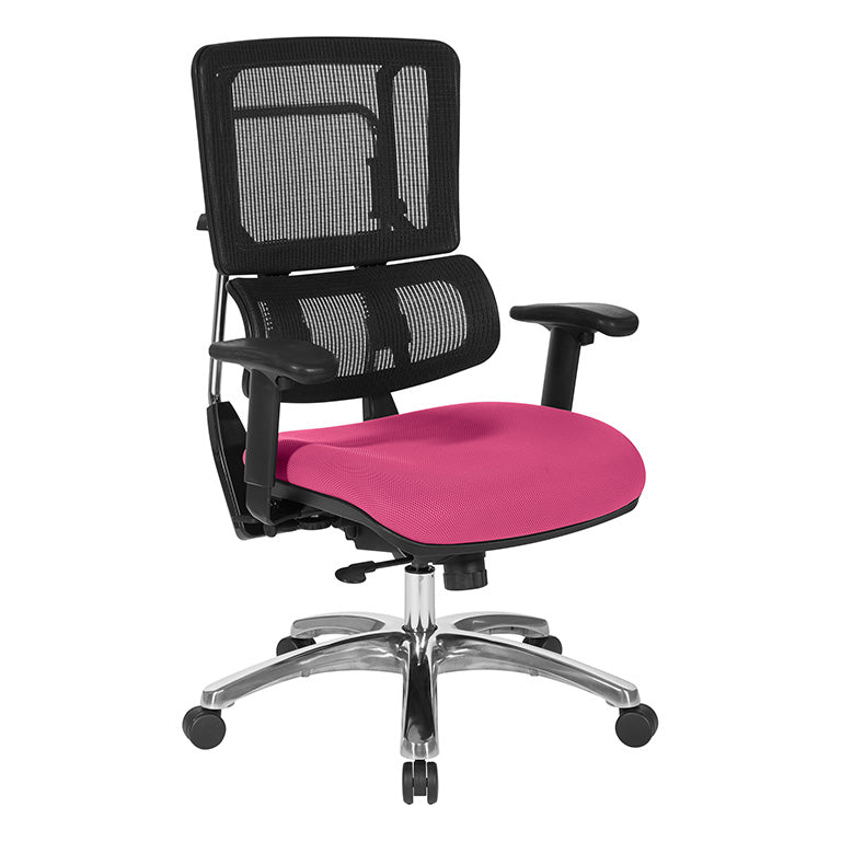 Pro Line II by Office Star Products Vertical Black Mesh Back Chair - 99662C