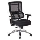 Silla con respaldo de malla negra vertical Pro Line II de Office Star Products - 99662C