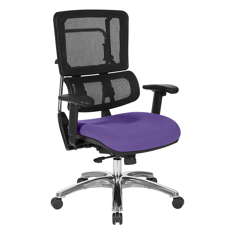 Pro Line II by Office Star Products Vertical Black Mesh Back Chair - 99662C