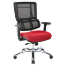 Silla con respaldo de malla negra vertical Pro Line II de Office Star Products - 99662C