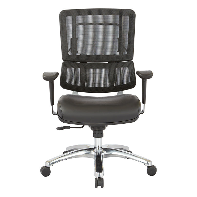 Pro Line II by Office Star Products Vertical Black Mesh Chair - 99662C-R107