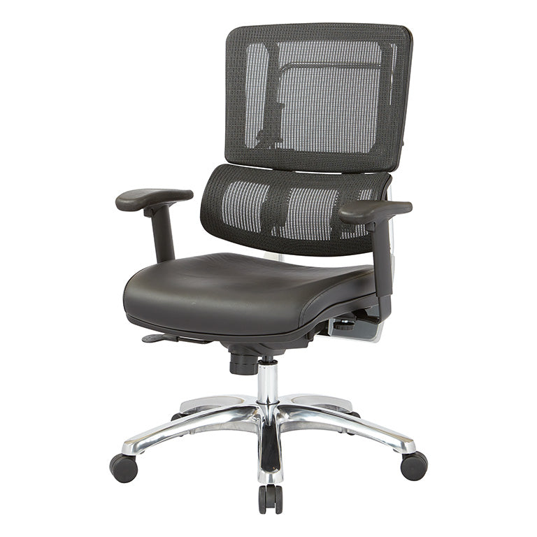Pro Line II by Office Star Products Vertical Black Mesh Chair - 99662C-R107