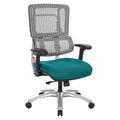 Pro Line II by Office Star Products VERTICAL GREY MESH BACK CHAIR WITH SILVER BASE - 99666S