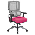 Pro Line II by Office Star Products VERTICAL GREY MESH BACK CHAIR WITH TITANIUM BASE - 99667T