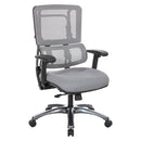 Pro Line II by Office Star Products SILLÓN DE MALLA GRIS VERTICAL CON BASE DE TITANIO - 99667T