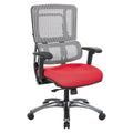 Pro Line II by Office Star Products VERTICAL GREY MESH BACK CHAIR WITH TITANIUM BASE - 99667T