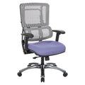 Pro Line II by Office Star Products VERTICAL GREY MESH BACK CHAIR WITH TITANIUM BASE - 99667T