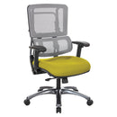 Pro Line II by Office Star Products SILLÓN DE MALLA GRIS VERTICAL CON BASE DE TITANIO - 99667T