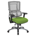 Pro Line II by Office Star Products VERTICAL GREY MESH BACK CHAIR WITH TITANIUM BASE - 99667T