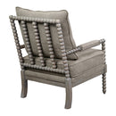 Ave Six by Office Star Products ABBOTT SPINDLE CHAIR IN DOLPHIN FABRIC WITH BRUSHED GREY FINISH - ABB-BY5