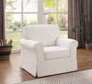 Sillón Ave Six by Office Star Products ASHTON CON FUNDA ESTILO RÚSTICO EN TELA COLOR MARFIL - ASN51