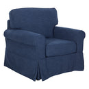 Sillón Ave Six by Office Star Products ASHTON CON FUNDA ESTILO RÚSTICO EN TELA COLOR MARFIL - ASN51