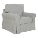 Sillón Ave Six by Office Star Products ASHTON CON FUNDA ESTILO RÚSTICO EN TELA COLOR MARFIL - ASN51