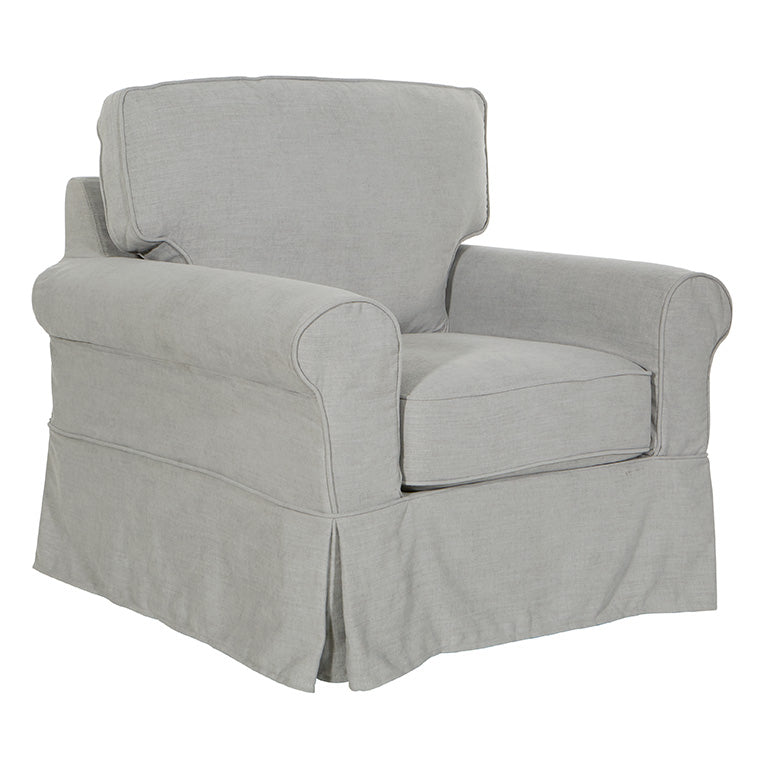 Ave Six by Office Star Products ASHTON SLIPCOVER COTTAGE STYLE CHAIR IN IVORY FABRIC - ASN51