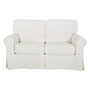Ave Six by Office Star Products Sillón biplaza con funda ASHTON ESTILO RÚSTICO EN TELA COLOR MARFIL - ASN52-S
