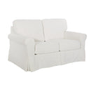 Ave Six by Office Star Products Sillón biplaza con funda ASHTON ESTILO RÚSTICO EN TELA COLOR MARFIL - ASN52-S