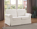 Ave Six by Office Star Products Sillón biplaza con funda ASHTON ESTILO RÚSTICO EN TELA COLOR MARFIL - ASN52-S