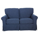 Ave Six by Office Star Products Sillón biplaza con funda ASHTON ESTILO RÚSTICO EN TELA COLOR MARFIL - ASN52-S
