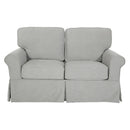 Ave Six by Office Star Products Sillón biplaza con funda ASHTON ESTILO RÚSTICO EN TELA COLOR MARFIL - ASN52-S