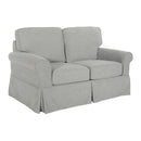 Ave Six by Office Star Products Sillón biplaza con funda ASHTON ESTILO RÚSTICO EN TELA COLOR MARFIL - ASN52-S