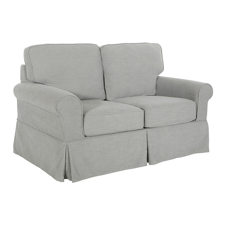 Ave Six by Office Star Products ASHTON SLIPCOVER LOVESEAT COTTAGE STYLE IN IVORY FABRIC - ASN52-S