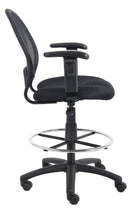 Boss Mesh Drafting Stool W/ Adjustable Arms - B16216