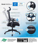 Boss Mesh Chair, w/ Headrest and Memory Foam Seat