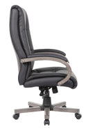 Silla ejecutiva Boss de respaldo alto con acabado de madera B8991