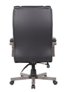 Silla ejecutiva Boss de respaldo alto con acabado de madera B8991