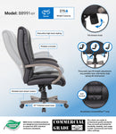 Silla ejecutiva Boss de respaldo alto con acabado de madera B8991