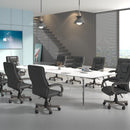 Silla ejecutiva Boss de respaldo alto con acabado de madera B8991