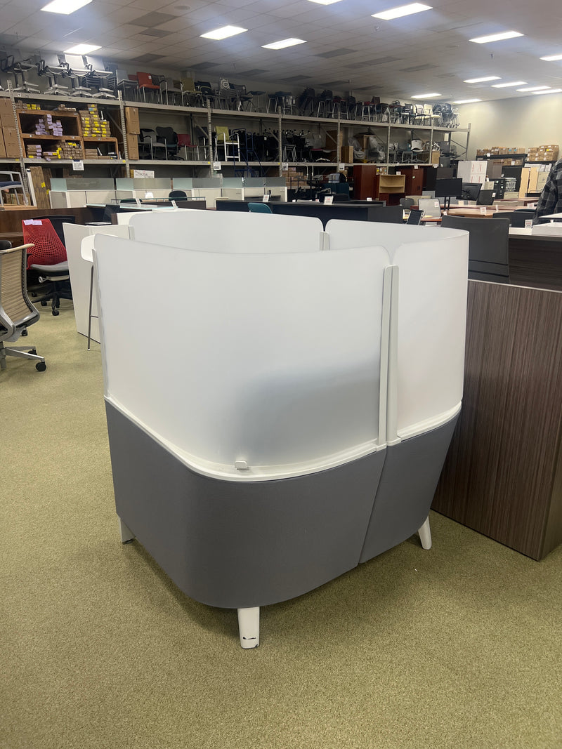 Personal Privacy Desk w/ Power Outlets