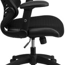 Silla de oficina ejecutiva ergonómica giratoria FLASH Kale de malla gris de respaldo alto con brazos ajustables