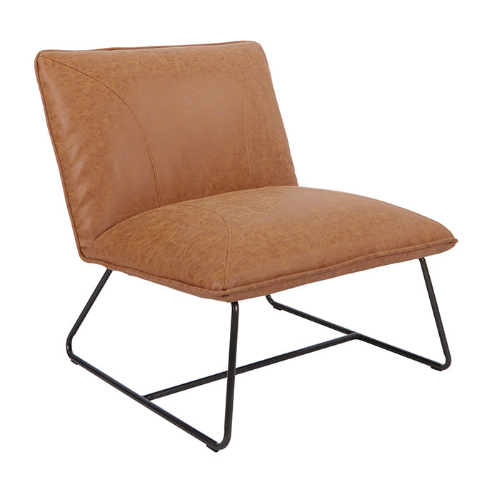 Ave Six by Office Star Products BROCTON CHAIR IN SAND FAUX LEATHER - BRC51