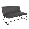 Ave Six by Office Star Products BROCTON LOVESEAT IN CHARCOAL FAUX SUEDE - BRC52-P