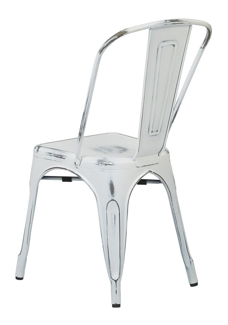 OSP Designs by Office Star Products BRISTOW ARMLESS CHAIR, ANTIQUE WHITE, 2 PACK - BRW29A2