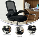 Silla ejecutiva ergonómica de oficina Hercules Big & Tall de malla y piel en color negro, con capacidad de 500 lb y soporte lumbar ajustable
