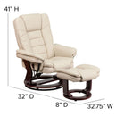 FLASH Bali Sillón Reclinable Multiposición y Otomana - BT-7818-GG