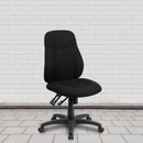 Silla de oficina ergonómica giratoria multifunción de tela negra de altura media FLASH Brandy - BT-90297M-GG