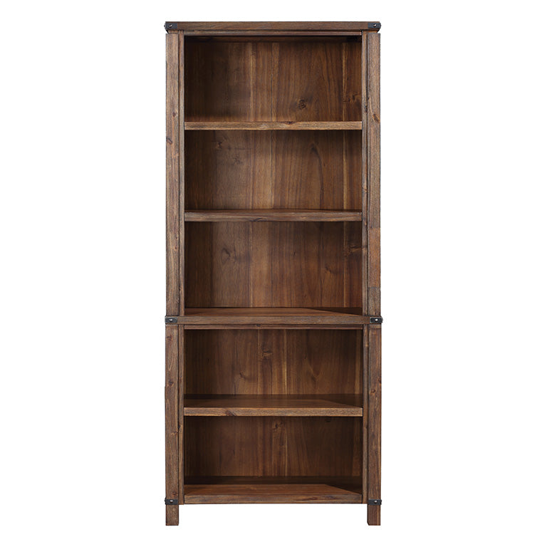 OSP Designs by Office Star Products BATON ROUGE 72" BOOKCASE IN CHAMPAGNE OAK FINISH - BTB2937