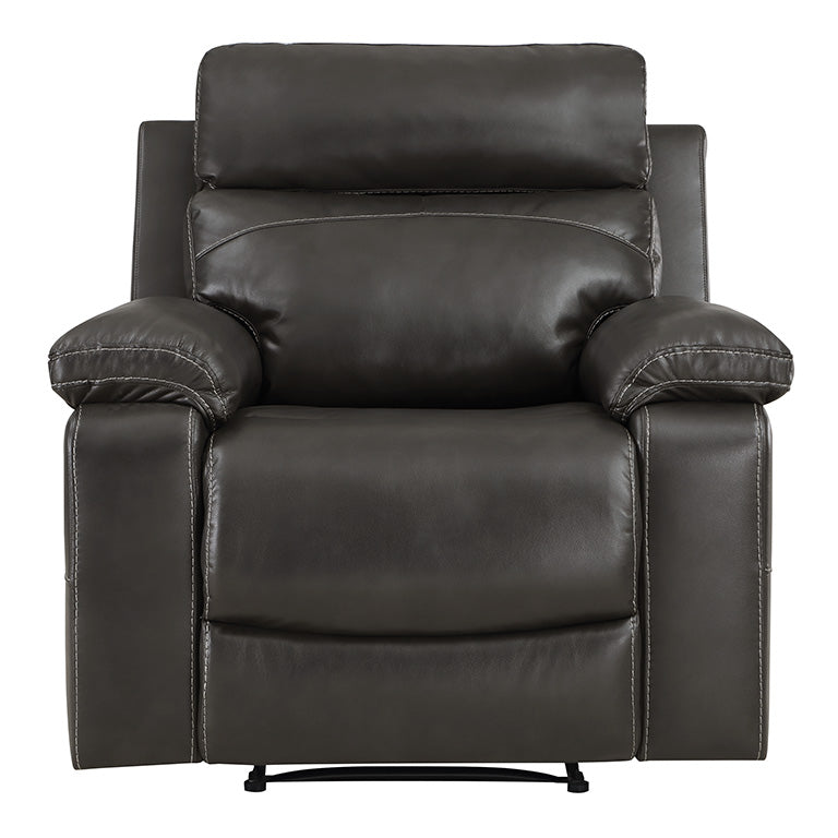 Ave Six by Office Star Products BRYSON RECLINER WITH DARK NAVY FAUX LEATHER - BYS-BPU