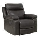 Ave Six by Office Star Products SILLÓN RECLINABLE BRYSON CON PIEL SINTÉTICA AZUL MARINO OSCURO - BYS-BPU