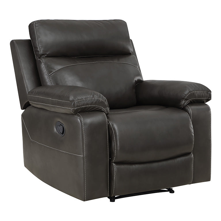 Ave Six by Office Star Products BRYSON RECLINER WITH DARK NAVY FAUX LEATHER - BYS-BPU