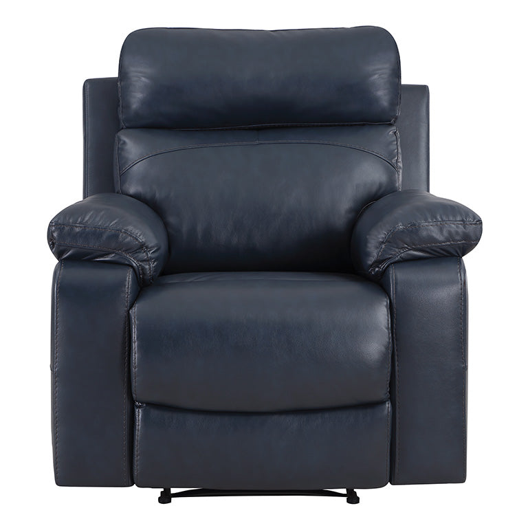 Ave Six by Office Star Products BRYSON RECLINER WITH DARK NAVY FAUX LEATHER - BYS-BPU