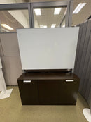 Credenza with whiteboard and tv