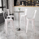 Mesa de vidrio redonda ajustable en altura FLASH Chad de 23.5'' - CH-5-GG